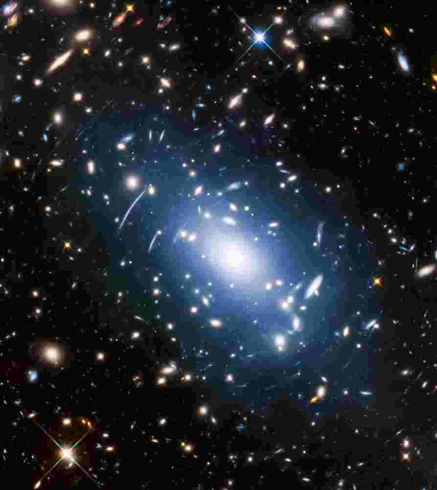 galaxy cluster moving away